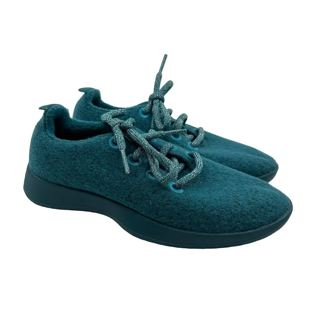 Allbirds Womens Wool Runners US 5 Tuke Teal/Blue Comfort Shoes Lace-up Athletica